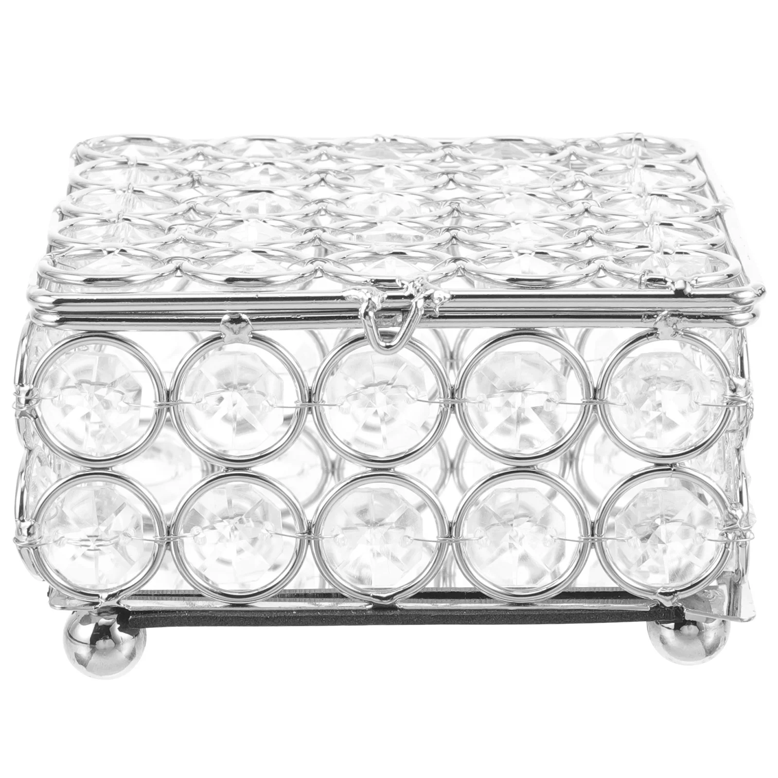 Crystal Jewelry Box Small Jewelry Case For Ring Bracelet Necklace Storage Gift Box Anniversary Birthday Valentine Decor
