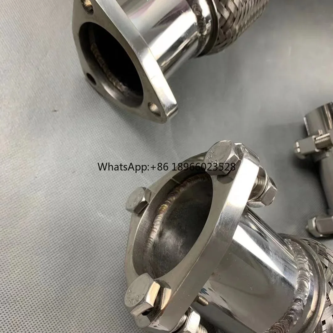 Tuning exhaust downpipe for AUDI B8 S4 3.0T