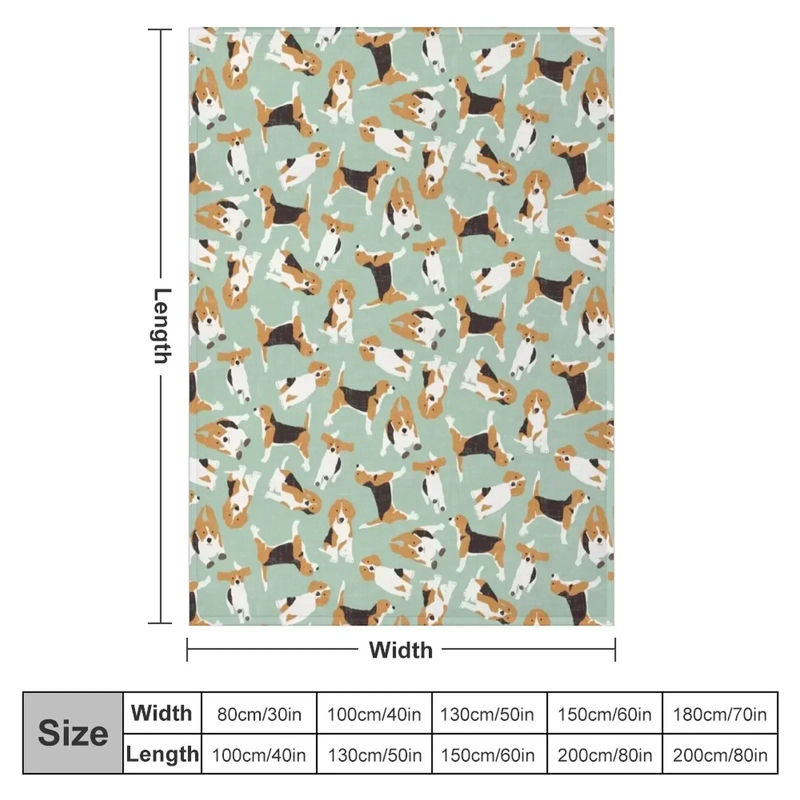 beagle scatter mint Throw Blanket Nap funny gift Blankets