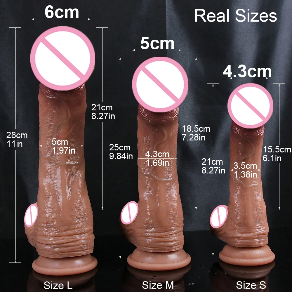 New Style Big Glans Realistic Dildo Soft Silicone Dick Male Artificial Penis Suction Cup Anal Sex Toys For Lesbian Masturbation