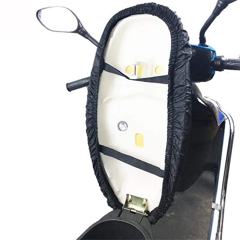 Motorcycle Seat Cover Waterproof Seat Cover Universal Flexible Saddle-Cover Black Sun-Protection Heat Insulation Cushion Covers image 6