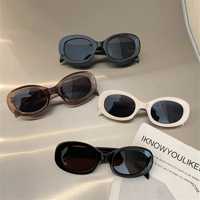 Vintage Oval Sunglasses Women Luxury Brand Designer Small Oval Sun Glasses Retro Black Glasses ladies Goggle UV400 Shades