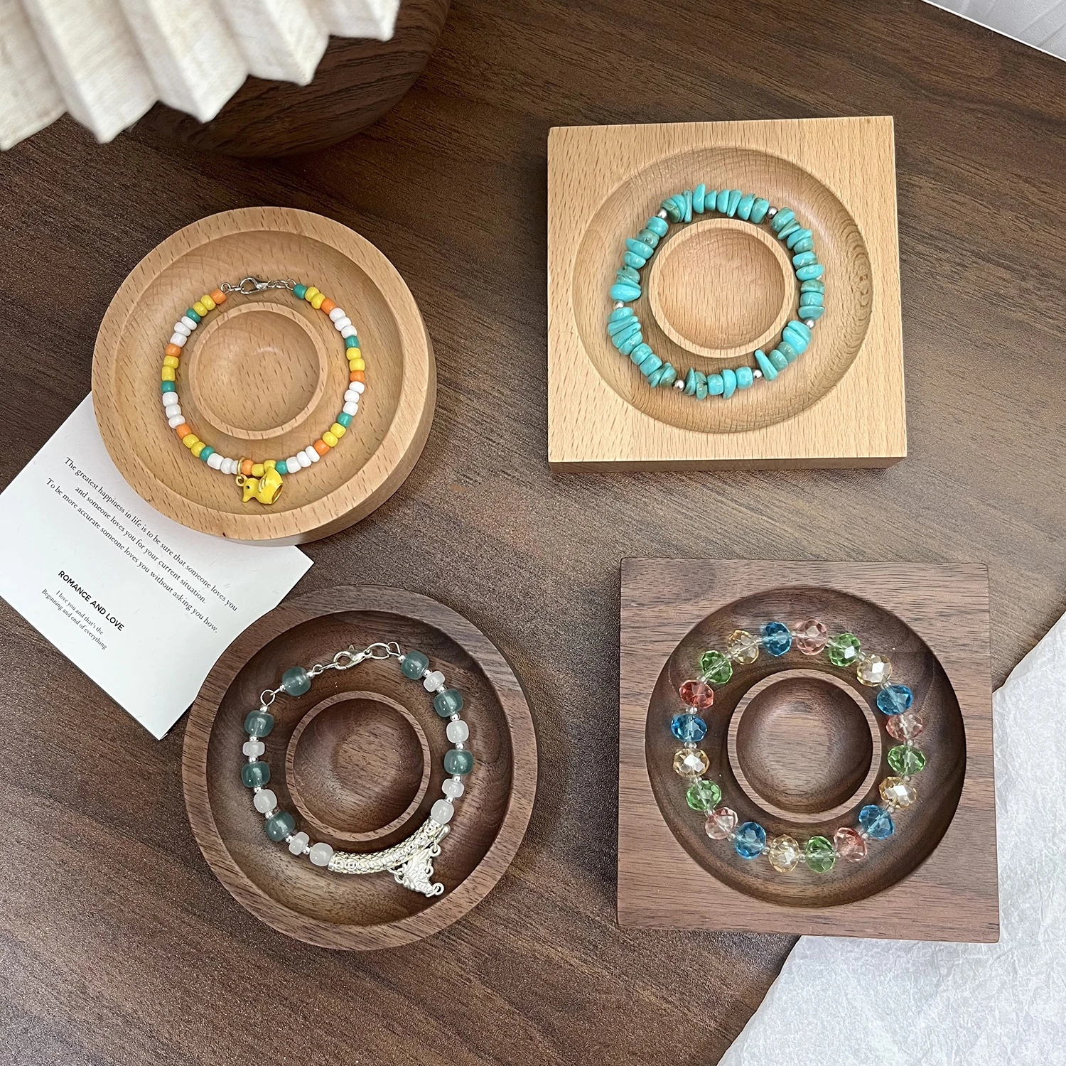 

Ручная работа, черный орех, дерево, сделай сам, дизайн браслета, тарелка из бисера, витрина, модные ювелирные аксессуары, материал, инструмент Hanrt