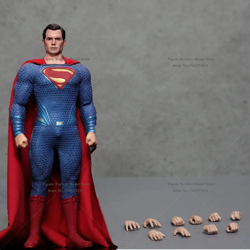 Manipple Studio 1/12 Superman Clark Red Blue Movable Body DC Super Hero Mini Head Sculpt 6