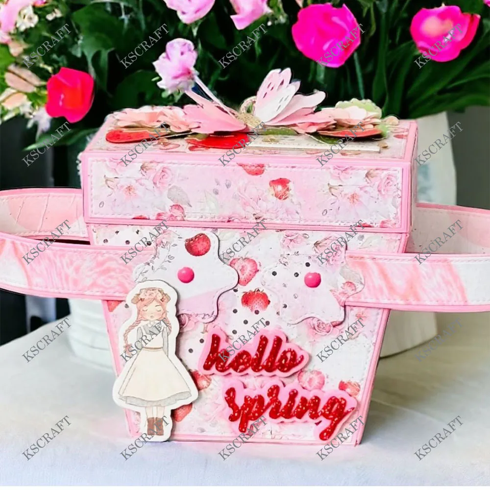 KSCRAFT Picnic Basket Box   Metal Cutting Dies Stencils for DIY Scrapbooking Decorative Embossing DIY Paper Cards
