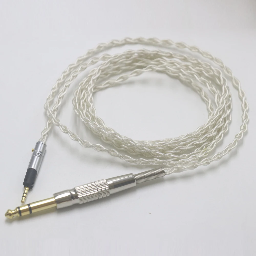 سلك كابل سماعة هالداني-الجرافين ومطلي بالفضة ، سميك رباعي النواة ، محسن ، HD558 ، HD518 ، HD598 سماعات رأس مرجعية