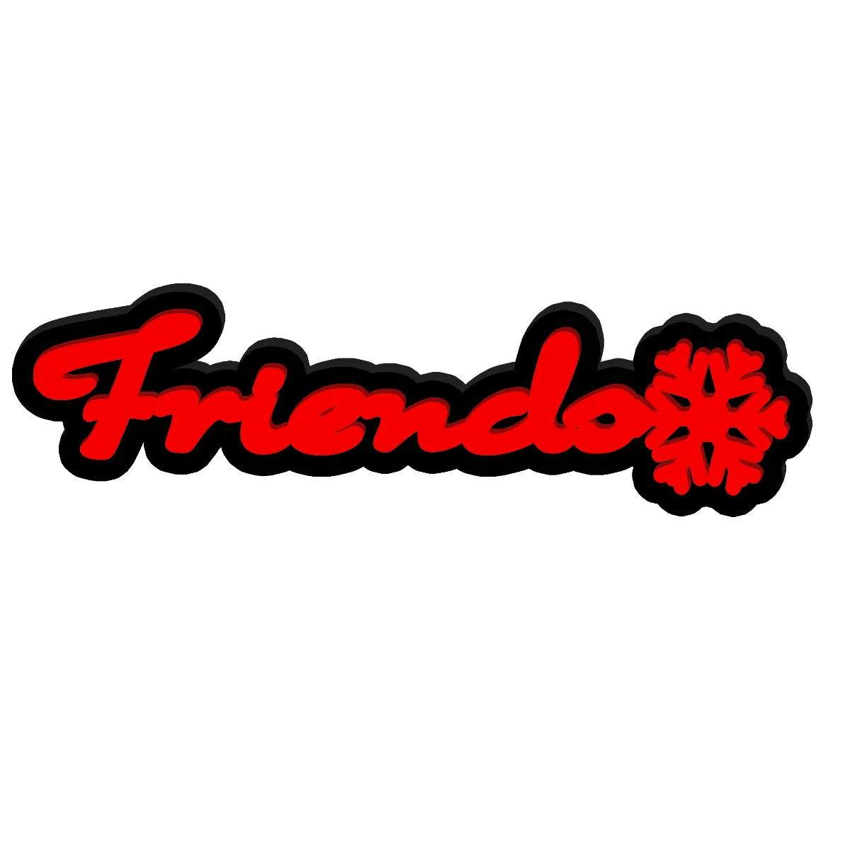 Creative Cursive Friendo with Snowflake Acrylic Car Sticker, Waterproof Personalized Letter Decal for Daily Use & Gifts view 6