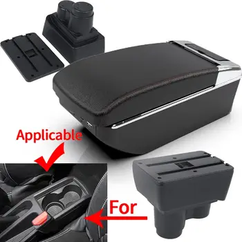 Pro loketní opěrku Renault Duster pro Dacia Duster 2019-2023 úložný box do středové konzole dekorace příslušenství z kůže 8 nejlepší prodej Loketní opěrka Renault Duster - №1