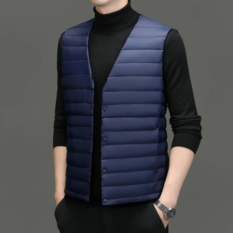 COZOK-Doudoune en Duvet de Canard pour Homme, Gilet Rembourré observateur, Manteau d'Hiver, Vêtement de Styliste