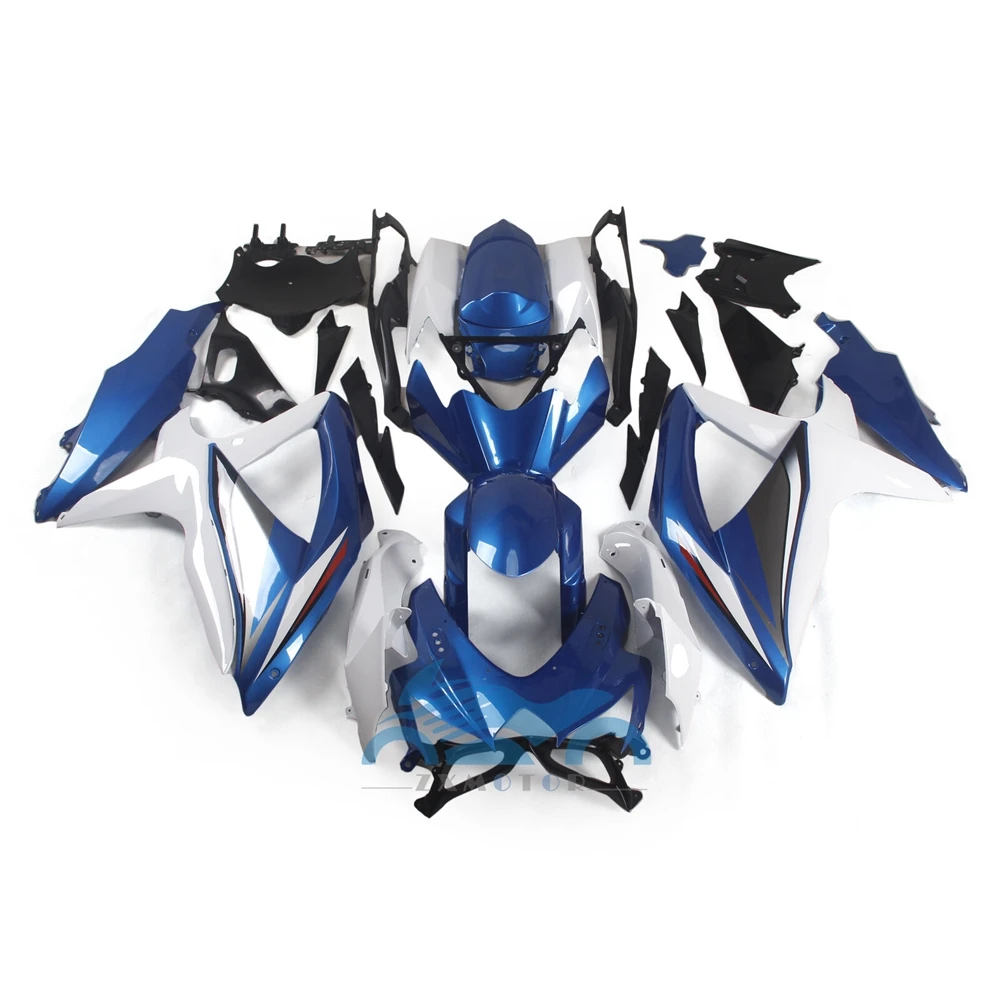 Injection Fit for Suzuki GSXR600 GSX-R750 2009 2008 Fairings GSXR750 2008-2010 K8 Blue White Motorcycle fairing 08 09 10 ZD17