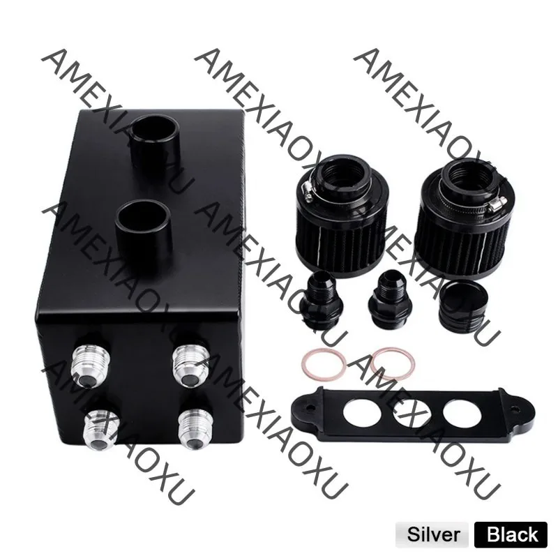 

Модифицированный алюминиевый 4-портовый бак для моторного масла, 3,5 л/банка с сапуном и сливным краном фильтра, топливный бак с перегородкой 2 л