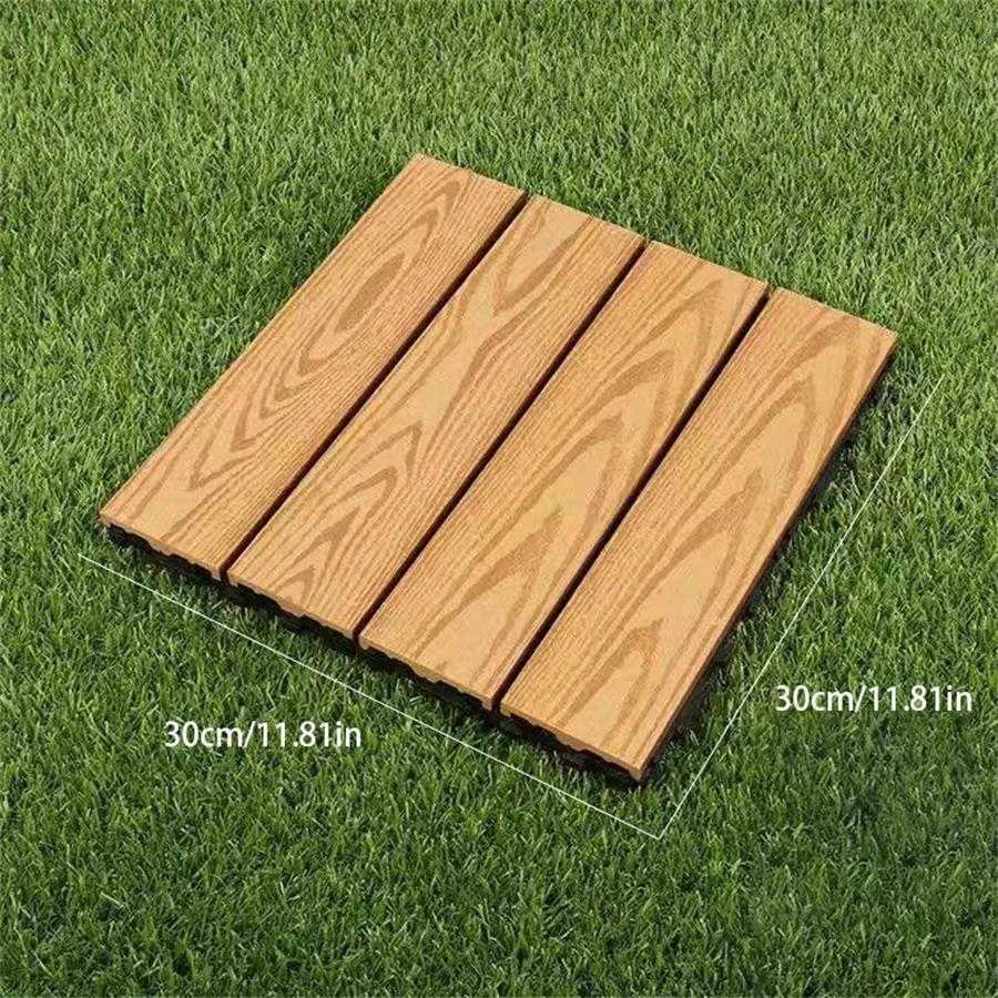 Outdoor wood-plastic flooring Balcony bathroom courtyard DIY anti-static flooring anti-corrosion ecological wood flooring