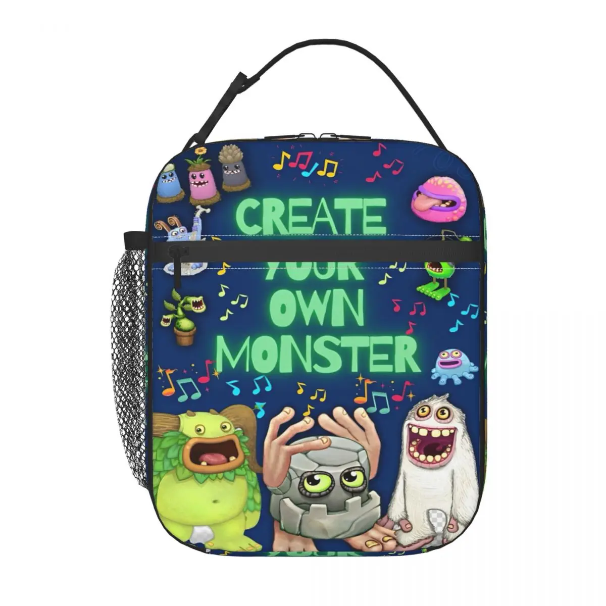 Printable My Singing Monster Party Activity Accessories Insulated Lunch Bag For Office Food Box Portable Thermal Lunch Boxes