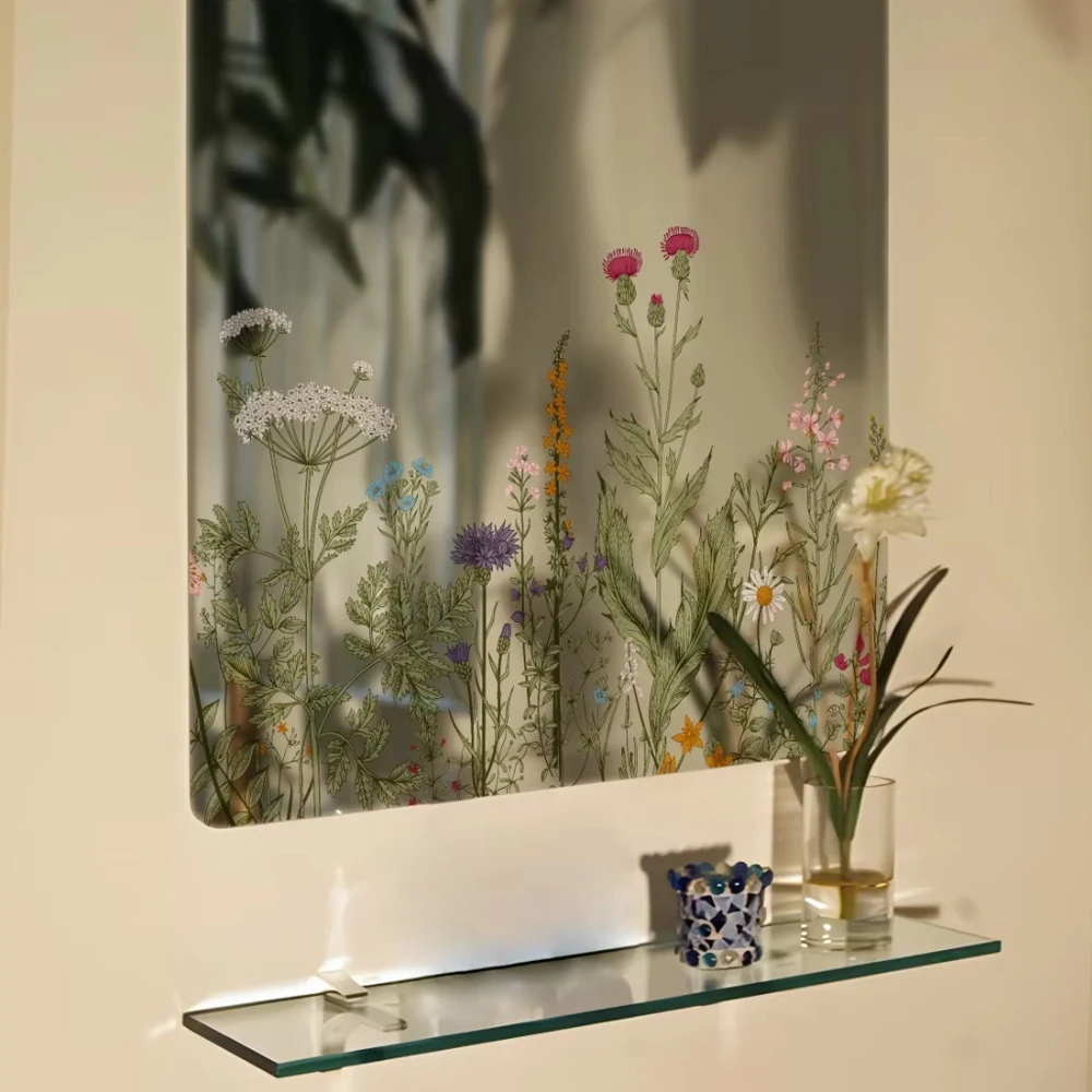 Wild flowers Wall Stickers for Kitchen Backsplash, Botanical Wall Border Sticker, Peel and Stick, Dining Room Decoration - Image 3