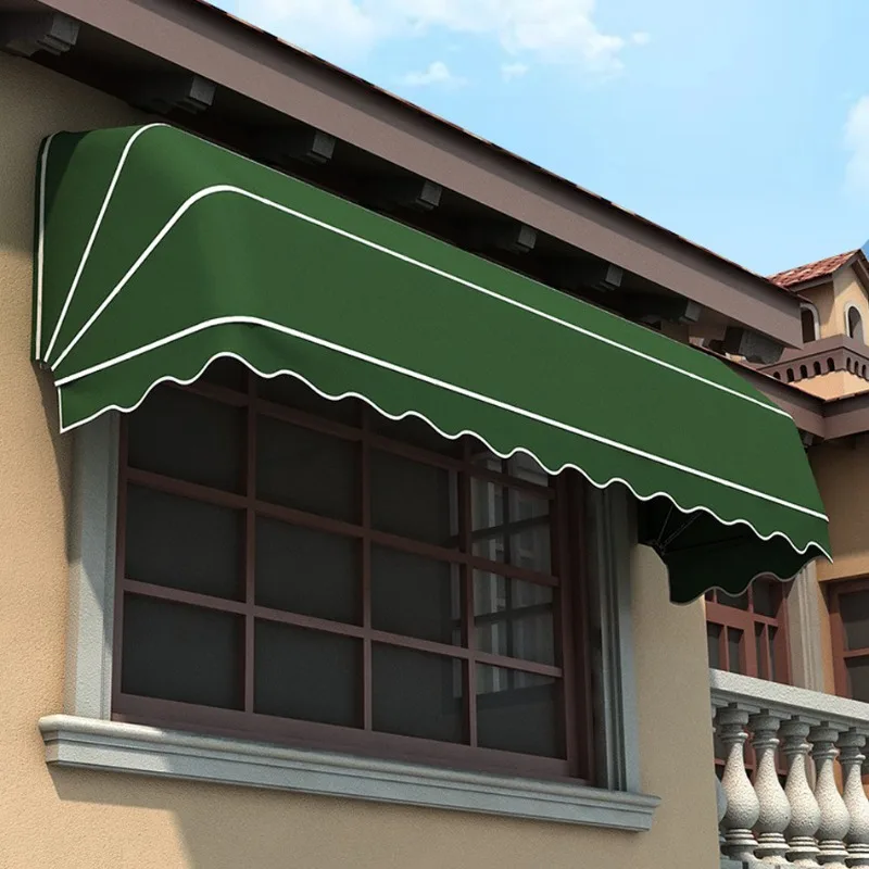 Watermelon canopy French outdoor awning curved winter melon decoration Internet celebrity semi-round awning fixed window rain