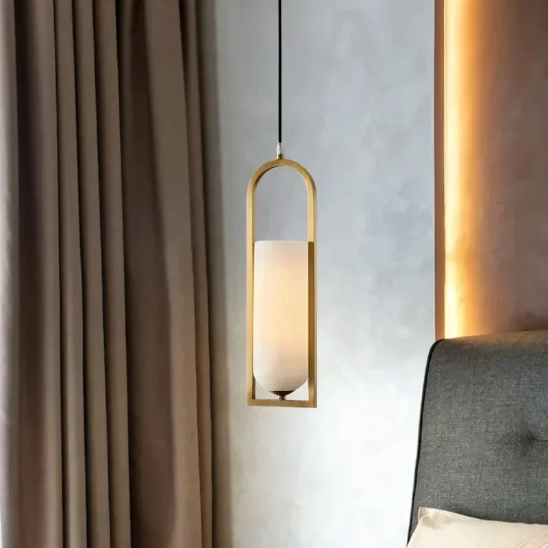 

Pendant Light Minimalist Parlor Hanging Lamp Marble Lamp Shades Bedroom Copper Modern Chandelier Nordic Pendant Light