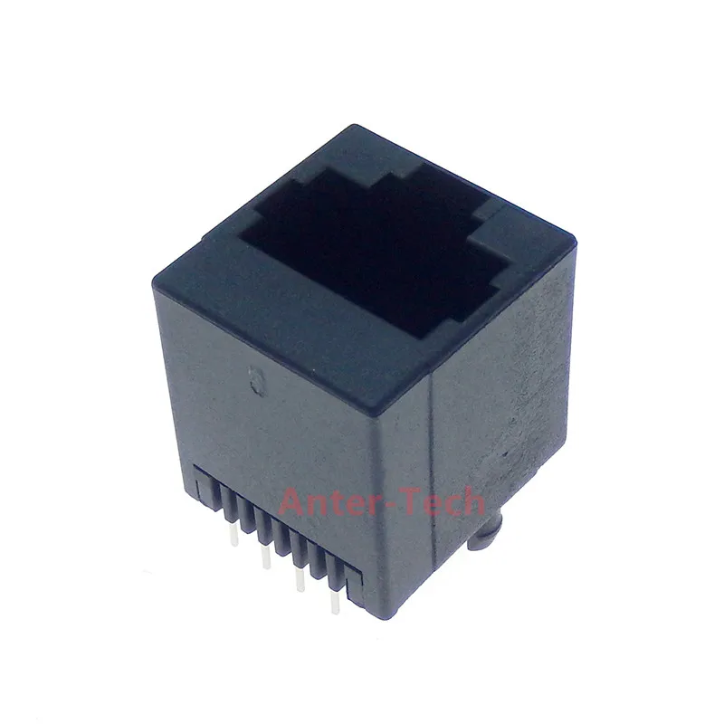 5PCS RJ45 network socket female 5224 8P8C in-line vertical RJ45 180 degree full plastic