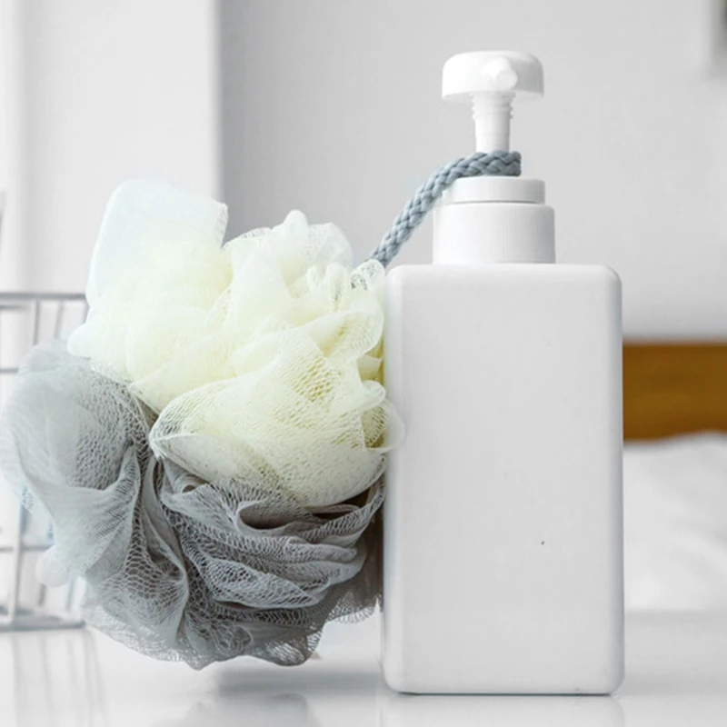 Esponja de baño para todas las pieles, PUF de malla para ducha, herramienta para el cuidado de la piel