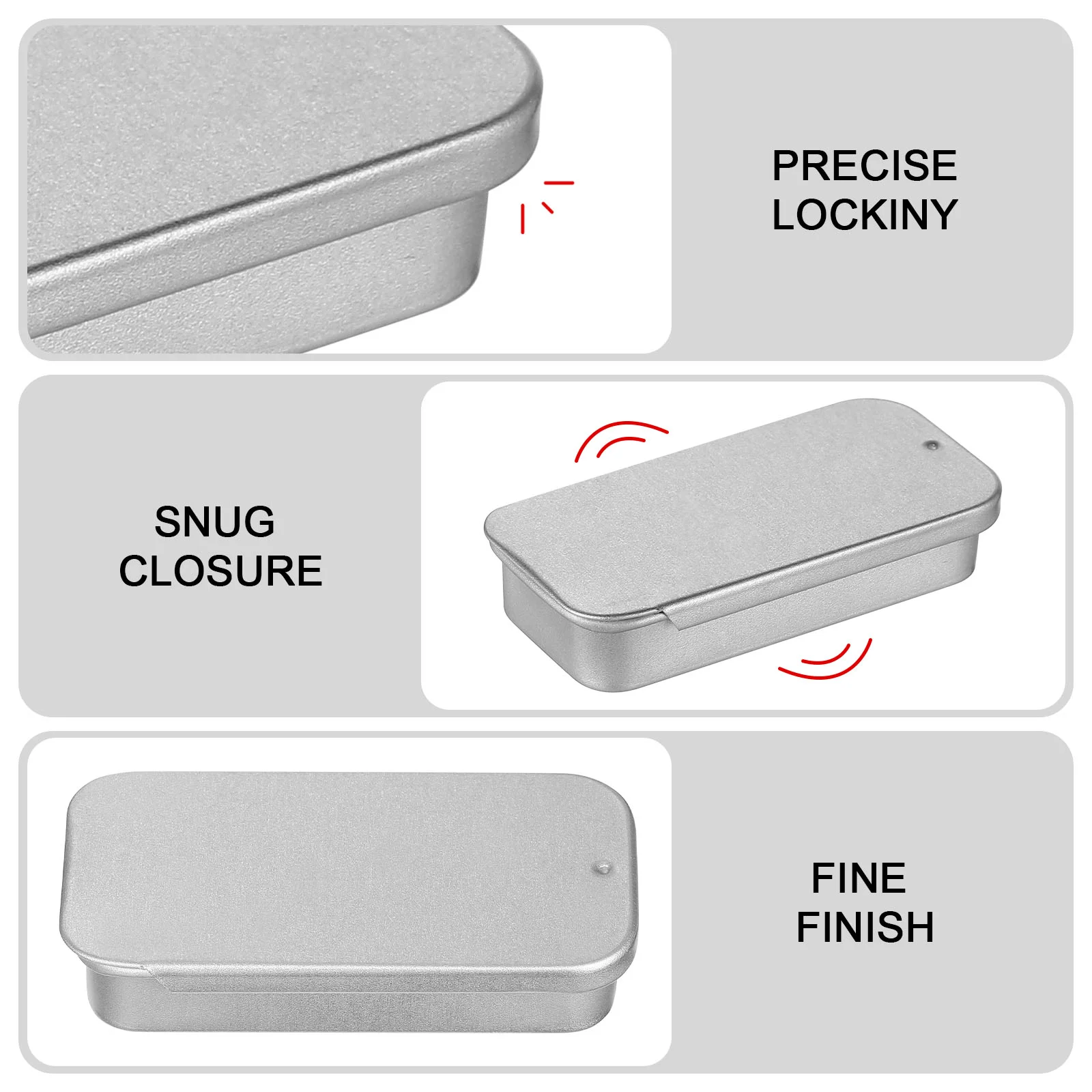 18 قطعة صندوق بلسم صفيح حالات علب الحلوى علب معدنية مستطيلة مع أغطية صناديق فارغة حاويات صغيرة أداة العناية بالبشرة