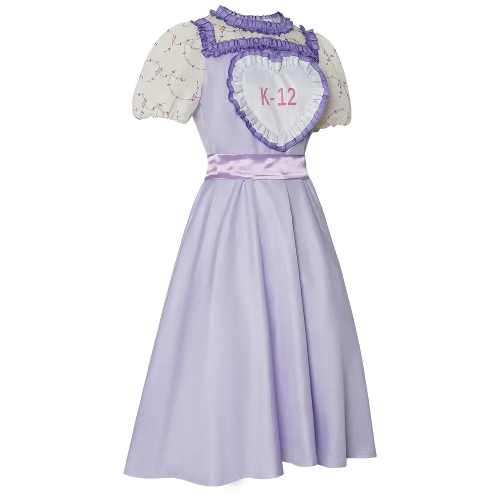 Disfraz de K-12 de la película Cry Baby Angelita, vestido rosa y morado, uniforme para adultos y niños, traje de fiesta de carnaval, juego de rol