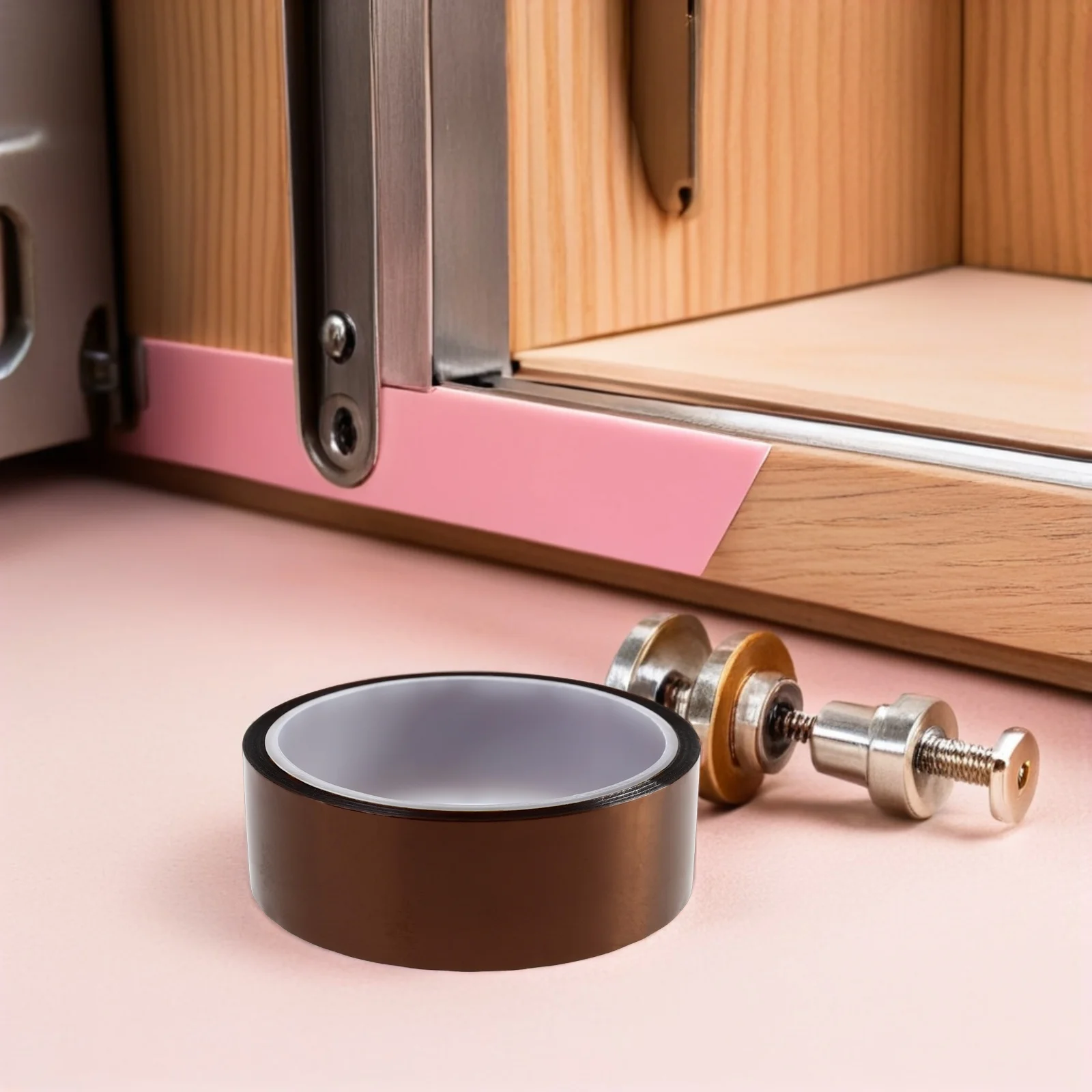 

30mm 33m Tawny Heat Resistant Polyimide Adhesive Tape High Temperature Insulation Electrical Motor Coil Capacitor Frequency