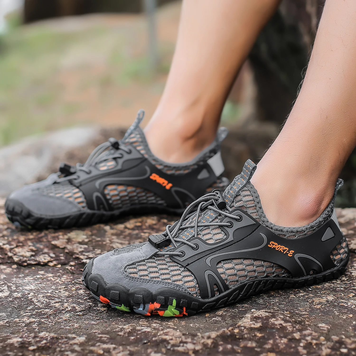 Men\'s Water Shoes Quick Dry Non-slip Swimming Beach Casual Shoes Fitness River Sports Cycling Rock Climbing Shoes