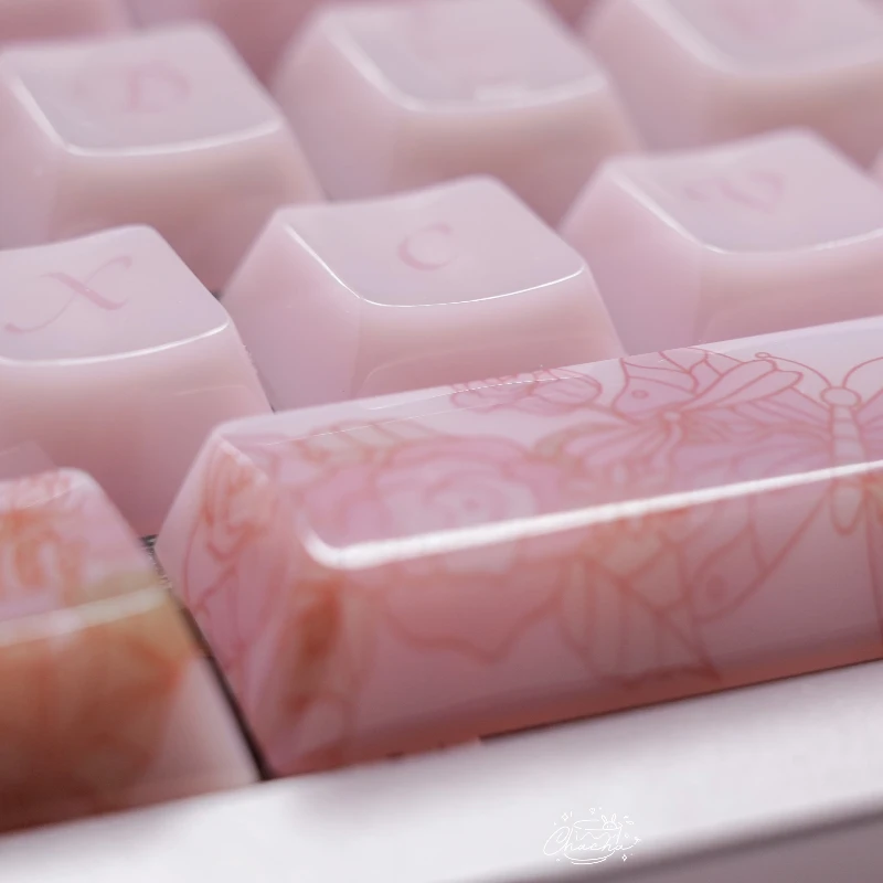 

Time Ballet Theme Keycap Cute Jelly Keycaps FC Profile PBT Key Cap for Alice MX Switch 64 68 75 87 104 Mechanical Keyboard Cap
