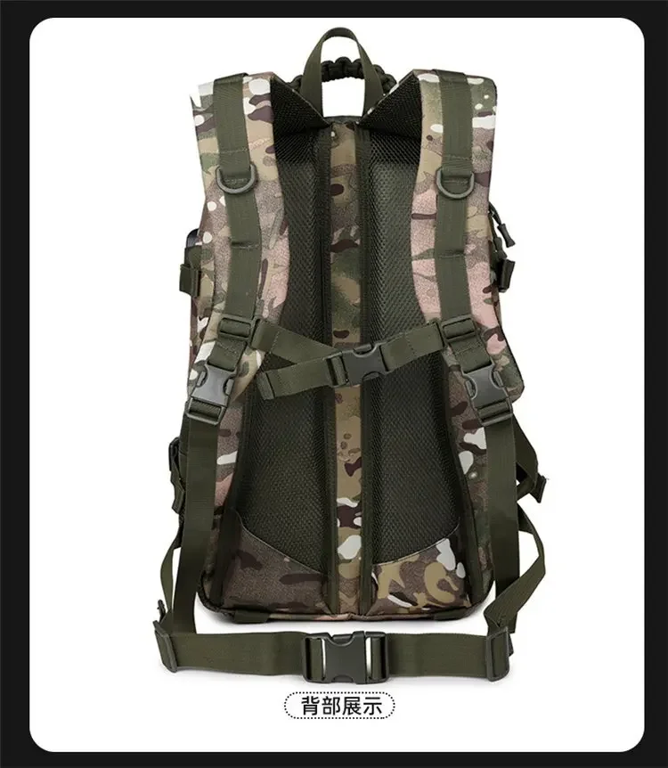 Taktische Outdoor-Tarnrucksack mit zwei Schultergurten - Neues Modell Rucksack - Multifunktionale wasserdichte Tasche für Militär-Enthusiasten und Pendler – Detail 12