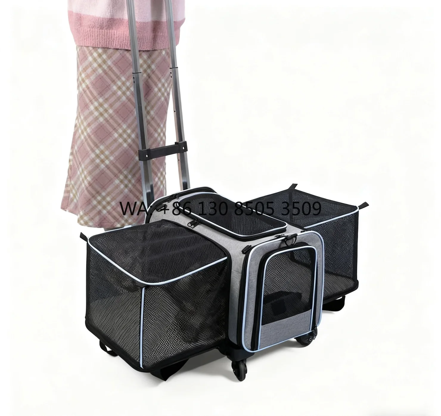 

Bestselling Hot Selling Expandable Pet Trolley Cat Bag Outdoor Portable Cat Bag Crossbody Handheld Foldable Breathable Cat Bag
