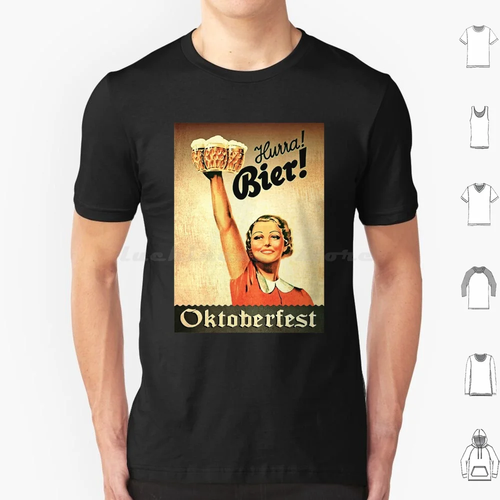 Poster Vintage 1930S Oktoberfest Hurra Bier T Shirt Men Women Kids 6Xl Octoberfest Hurray Beer Bier Beer German Girl Girls