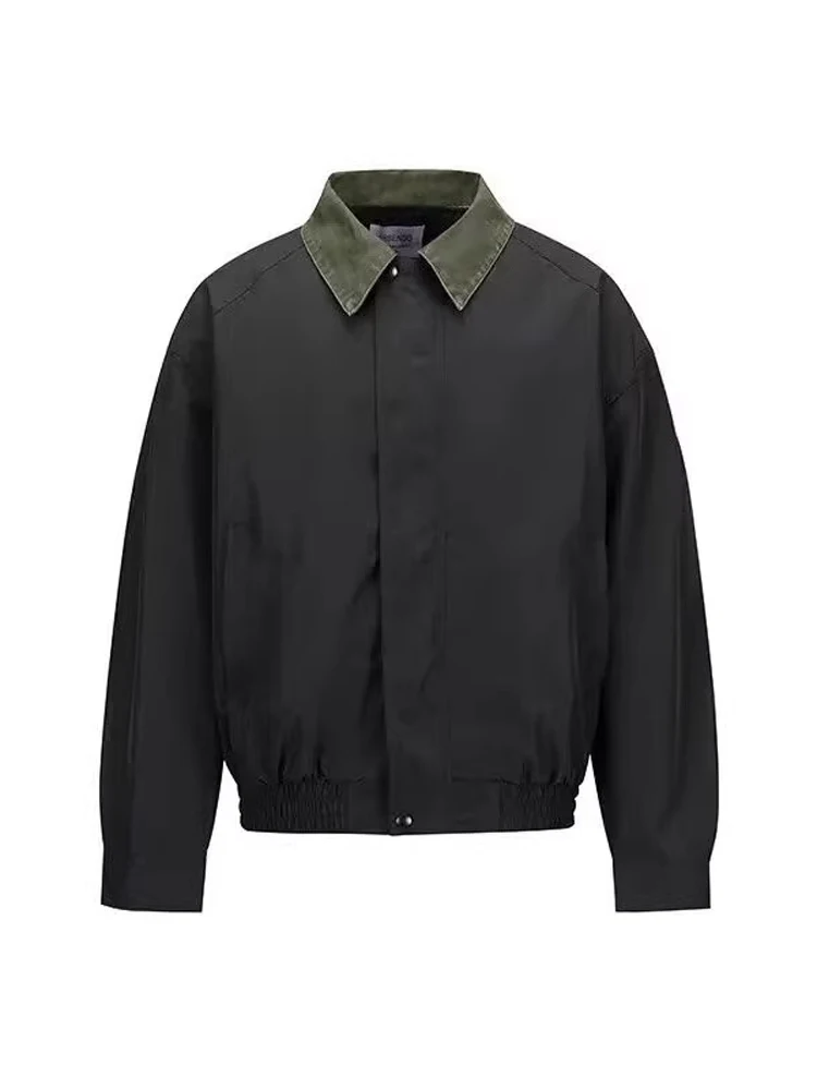 

Waed Detroit ort Harington Workwear Jaet Men's American Retro Vintage Outerwear Autumn Season Youth Faion Polyester F...