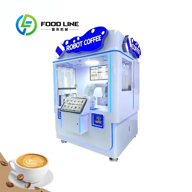 Geavanceerde 24-uurs intelligente onbemande koffie-automaat, metalen cabine, creditcard- en tokenbetaling, automatisch, commercieel