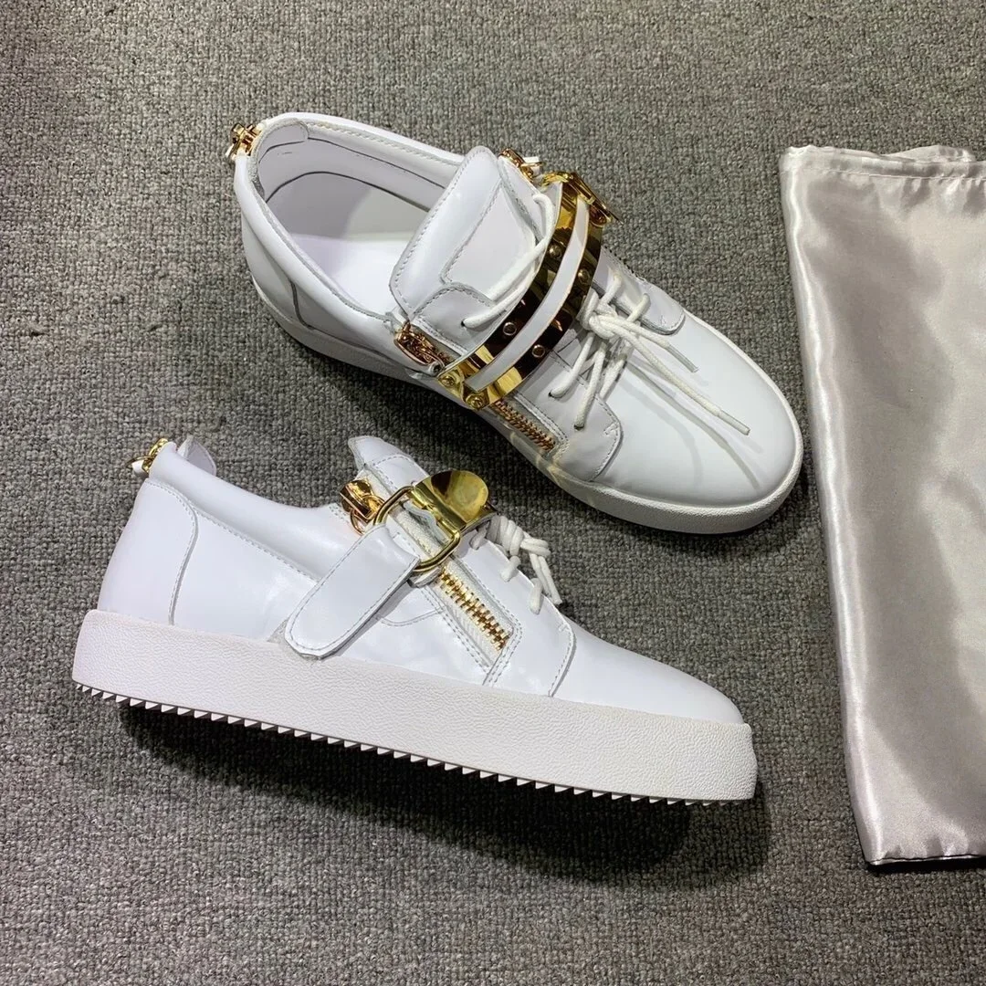 

New Fashion Casual Sneakers for Men Brand Designer Women Tennis shoes Luxury Real Leather GZ Loafers Sports shoes 35-48 G0737