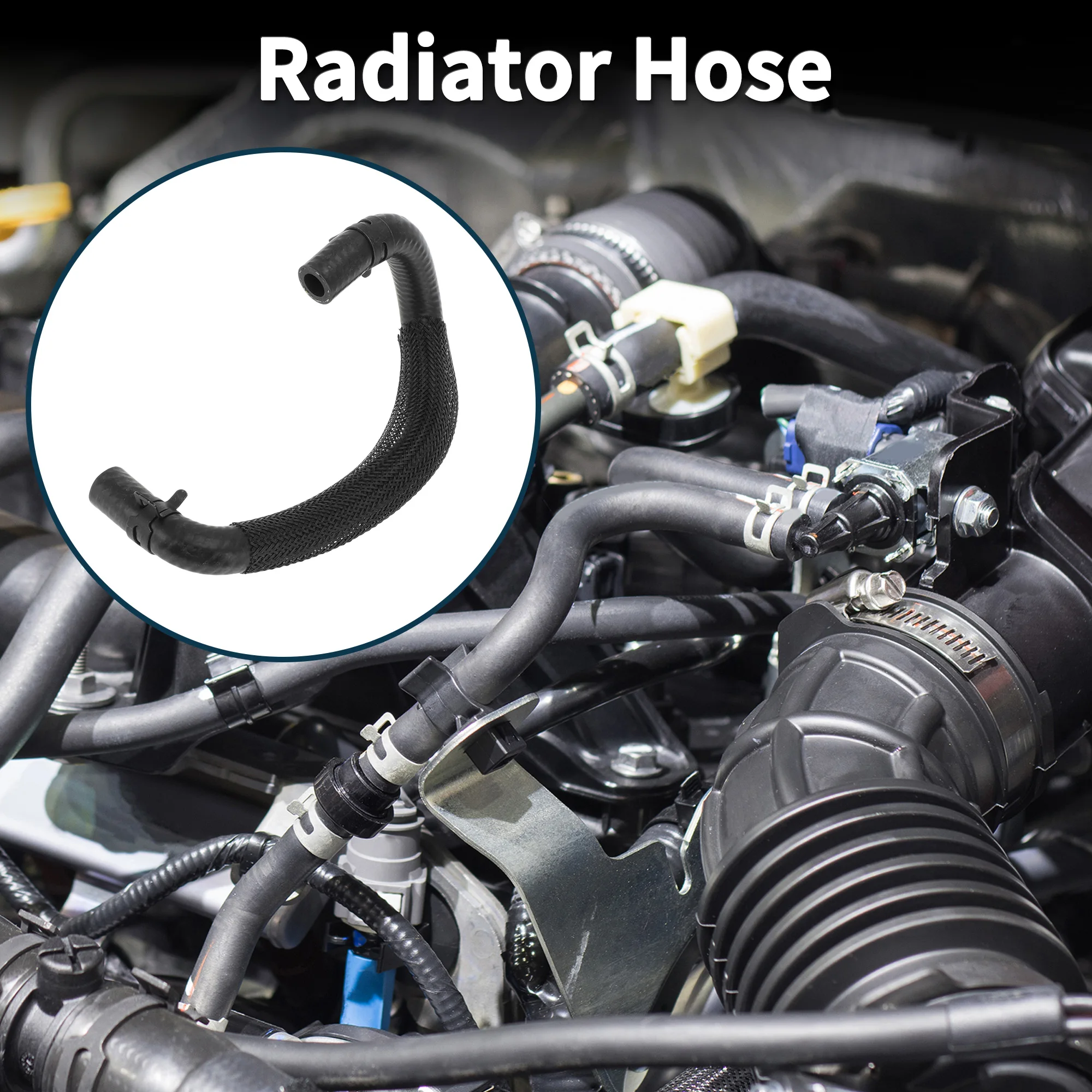 UXCELL Radiator Hose Heater Hose Radiator Outlet Hose Pipe for BMW Mini R55 2008-2016 No.11537565432 Rubber Coolant Pipe Black