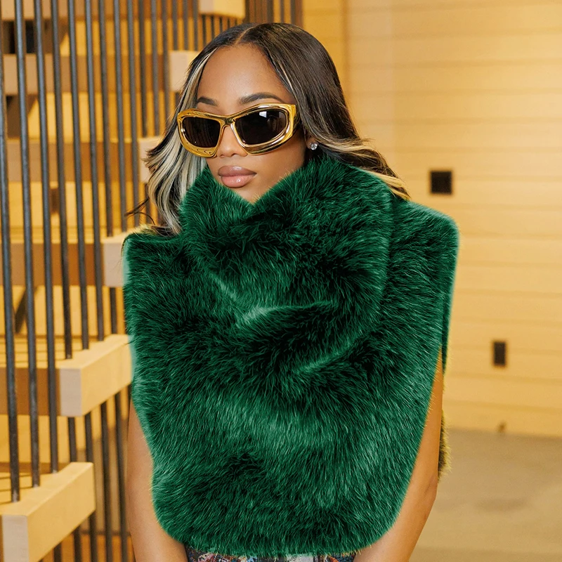 

CUTENOVA осень/зима Новое поступление женская мода однотонный пуловер с высоким воротником жилет с меховой подкладкой теплый топ без рукавов уличная одежда