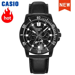 CASIO とレジャー防水発光男性電子時計日付ビジネスウォッチスリーアイレーシングスタイルウォッチcasio men watch  часы на стену relogios masculinos saat erkek orologio uomo montre homme часы касио оригинал MTP-VD300D-1E