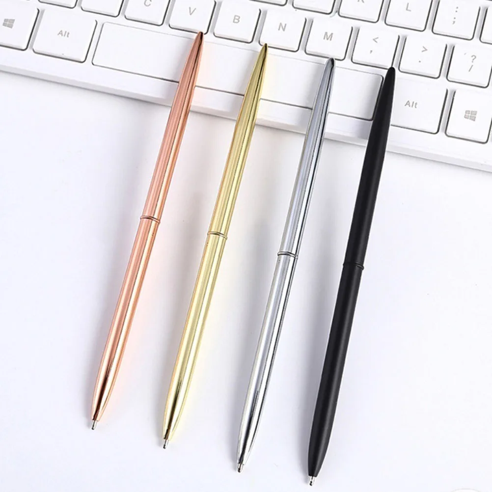 

8 Pcs Metal Ballpoint Pens Nordic Style Writing Supplies Lightweight Office Sign Pens Students Gifts Plastic Desk Decor