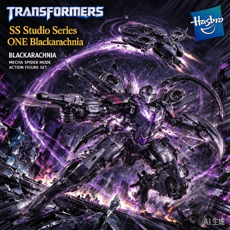 New stock Hasbro Transformers SS Studio Series Blackarachnia ONE Movie Anime Character Handheld Model Ornament Toy Collection