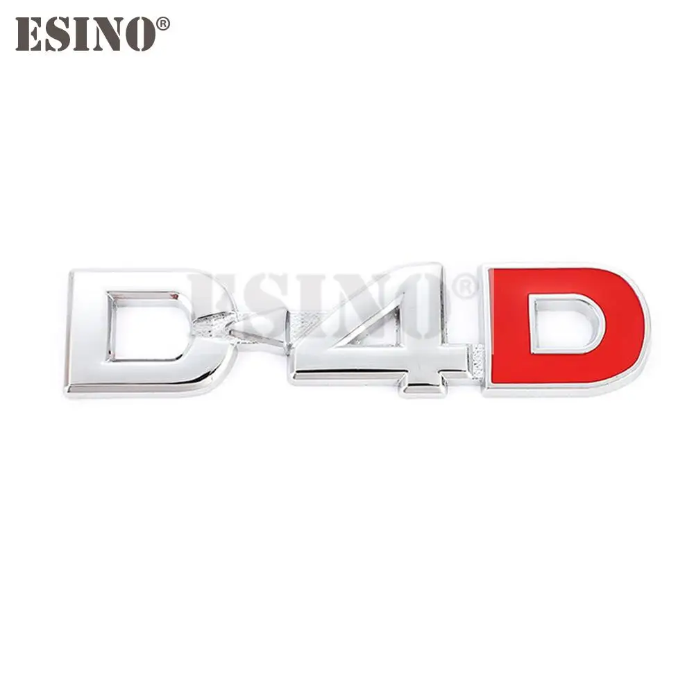 Car Styling D4D D-4D 3D Rear Trunk Metal Chrome Zinc Alloy Emblem Badge Decal for Toyota Corolla Camry Prius Prado Tundra