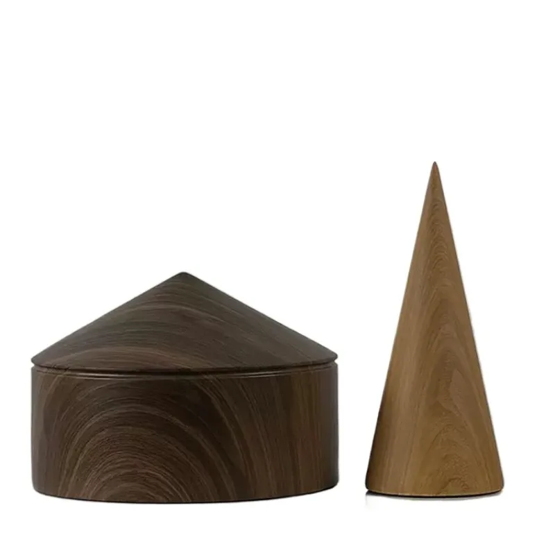 

Modern minimalist design wood grain cone geometric ornament sales office living room study soft decoration