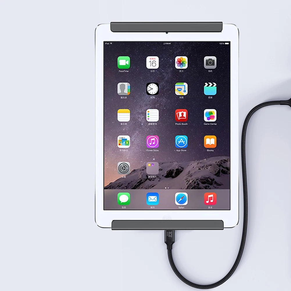 2 Pcs Tablet Wall Mount Fixed by Adhesive Or Screw Stabilizer Tablet Holder for Tablet/Mobile Phone/E-Reader/Remote Control