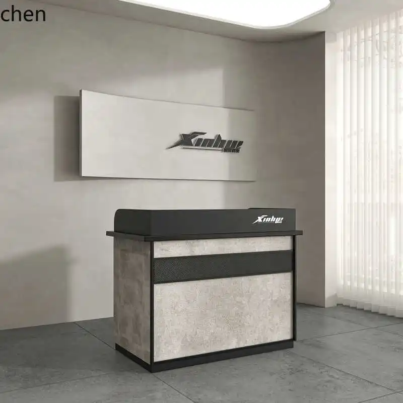 

ZML checkout page Simple front desk Bar wrought iron clothing store Small commercial reception desk Trendy store