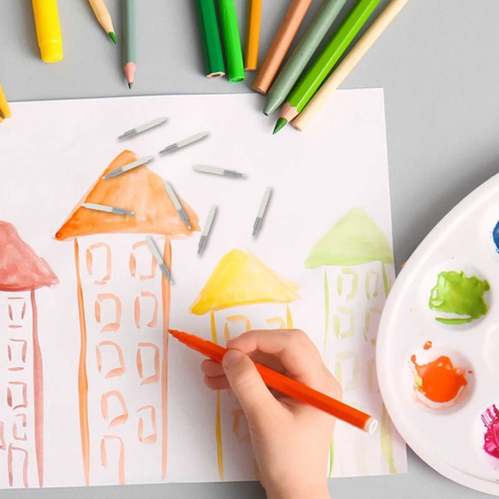 

15Pcs Paint Marker Pen Replacement Tips Fine Nibs for DIY Accessories Stationery Supplies Refillable Marker Pen Points Accurate