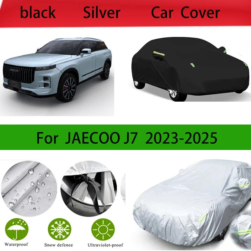 

For Chery JAECOO J7 2023 2024 2025 Car Full Car Covers Outdoor Sun Anti UV Rain Snow Dust Protection Oxford Cloth Accessories