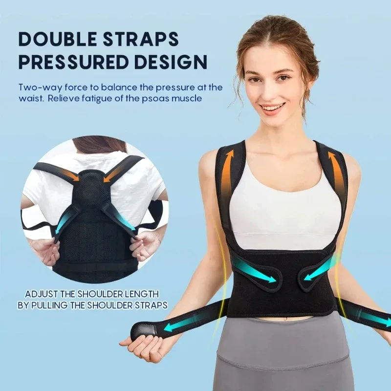 Back Brace Posture Corrector for Men and Women, Full Back Support for Upper Lower Neck Shoulder Spine Pain - Scoliosis - view 2