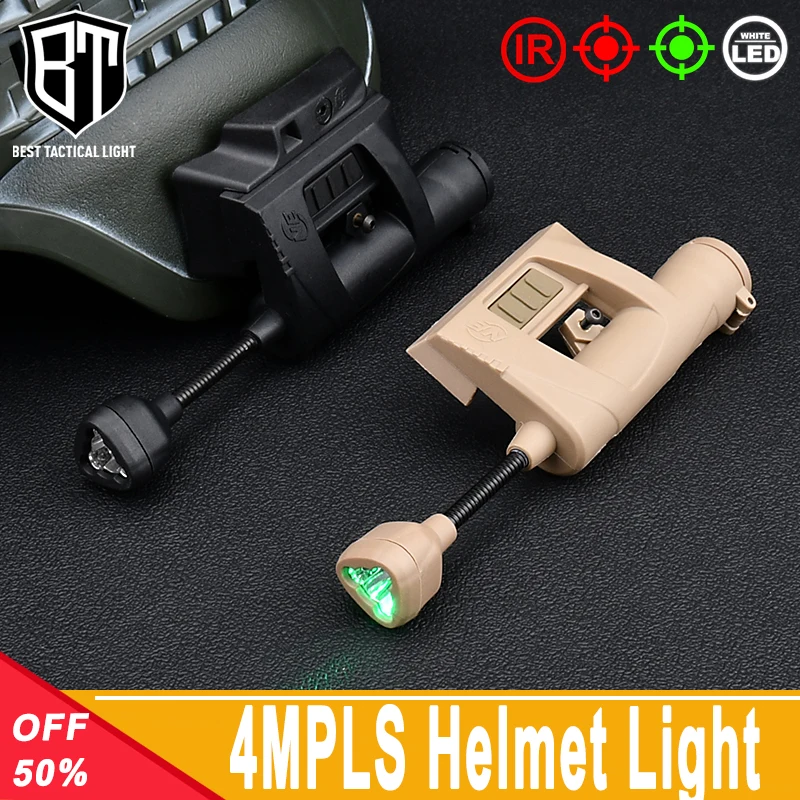 WADSN CHARGE MPLS Helmet Light With Four Modes IR Red Green White LED Signal Light Hunting Scout Flashlight Fit Tactical Helmets