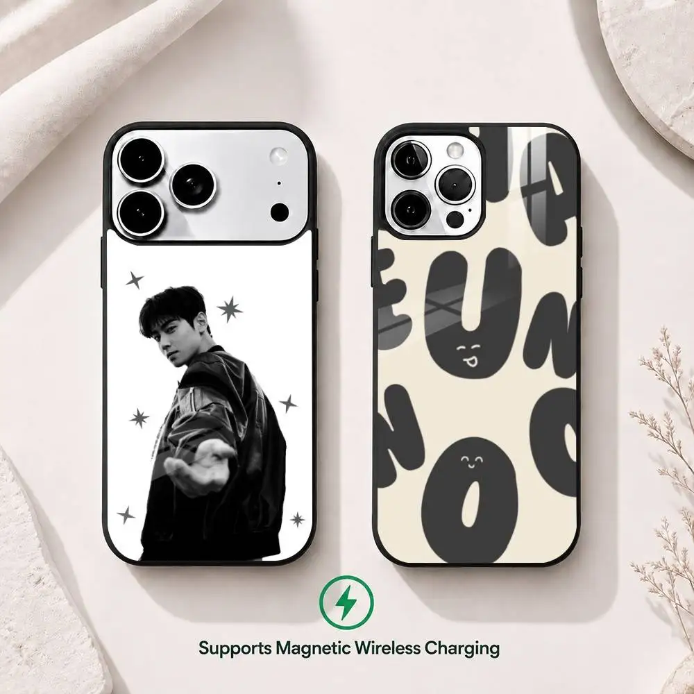 

Korean actor C-Cha Eun Woo gift Phone Case For iPhone17,16,15,14,13,12,11 Plus,Pro Supports Magnetic Wireless Charging