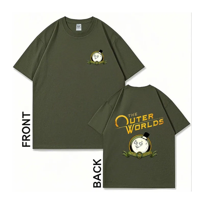 هدية الألعاب: تي شيرت The Outer Worlds تي شيرت قطني مريح مناسب 2025 جرافيك جديد لجميع المواسم كاجوال موضة ناعمة ومريحة