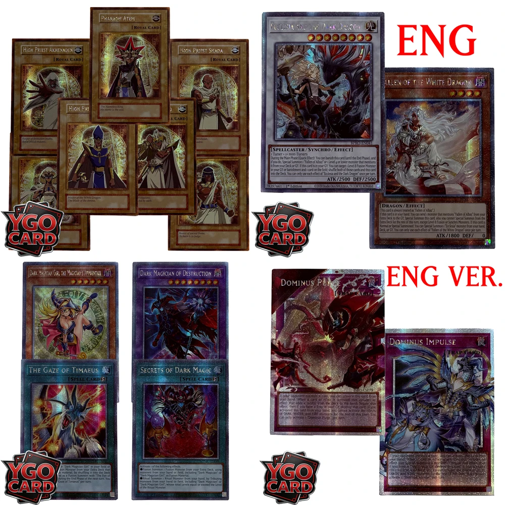 Orica YUGIOH DIY Proxy Cards Fallen of the White DragonEcclesia and the Dark Dragon Ancient Egypt Six High Priests SecretsofDark