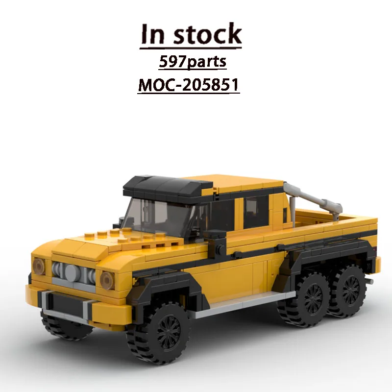 

MOC-205851 Новая классическая модель грузовика-фургона из строительных блоков, 597 деталей, MOC, креативный конструктор для мальчиков, подарок на день рождения